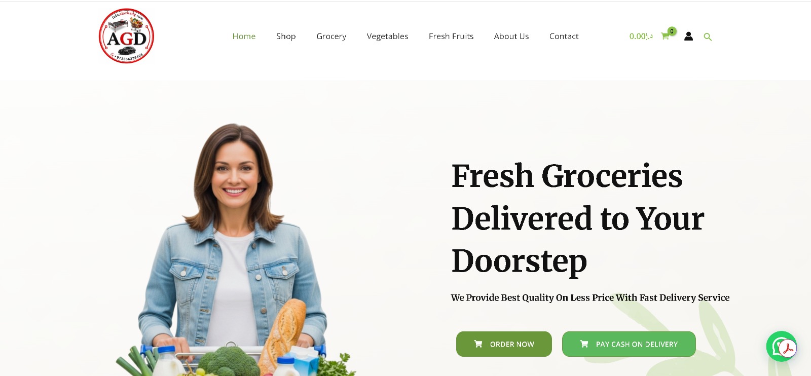 AGD online grocery delivery website